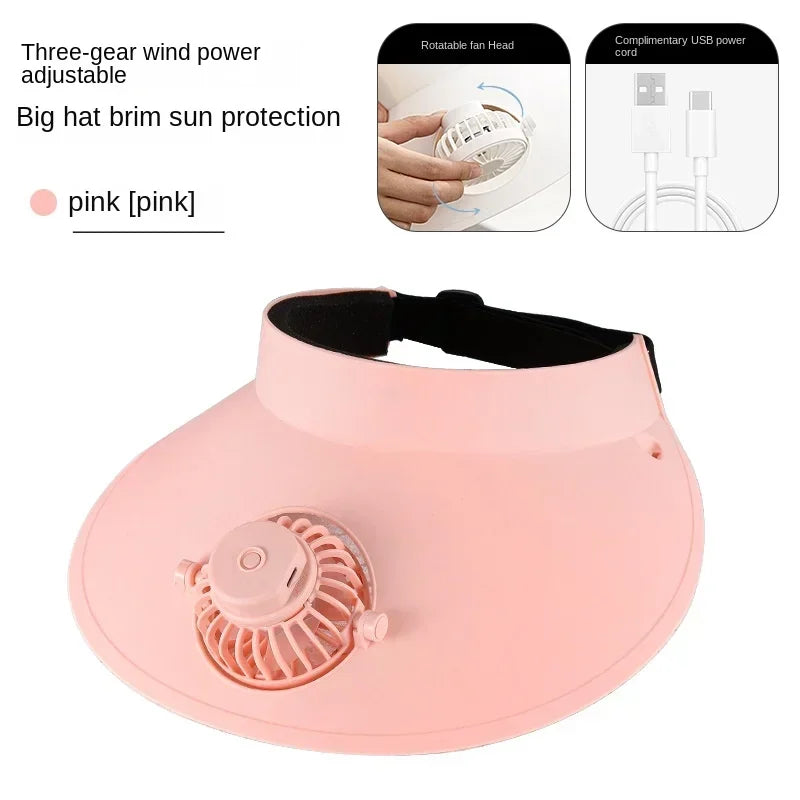 Cooling Fan Hat – Stay Cool, Hands-Free & Stylish