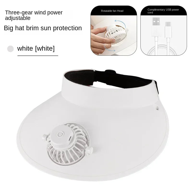 Cooling Fan Hat – Stay Cool, Hands-Free & Stylish
