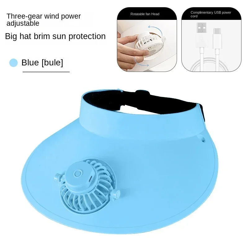 Cooling Fan Hat – Stay Cool, Hands-Free & Stylish
