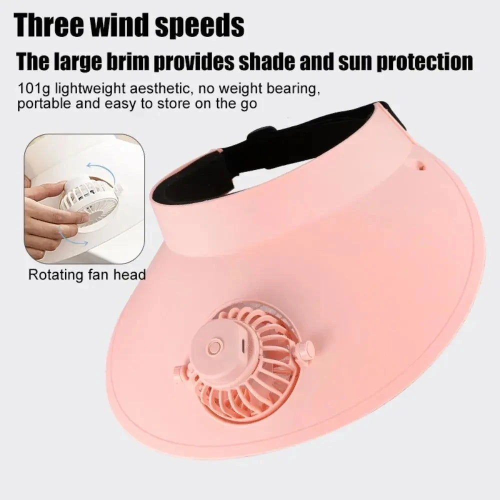 Cooling Fan Hat – Stay Cool, Hands-Free & Stylish